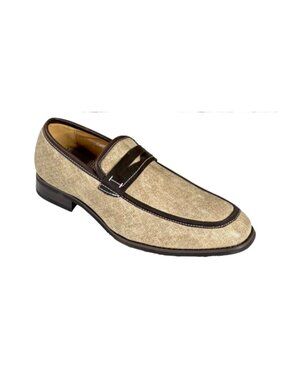 AC Casuals 6453 Men's Beige Penny Loafer Casual Shoes